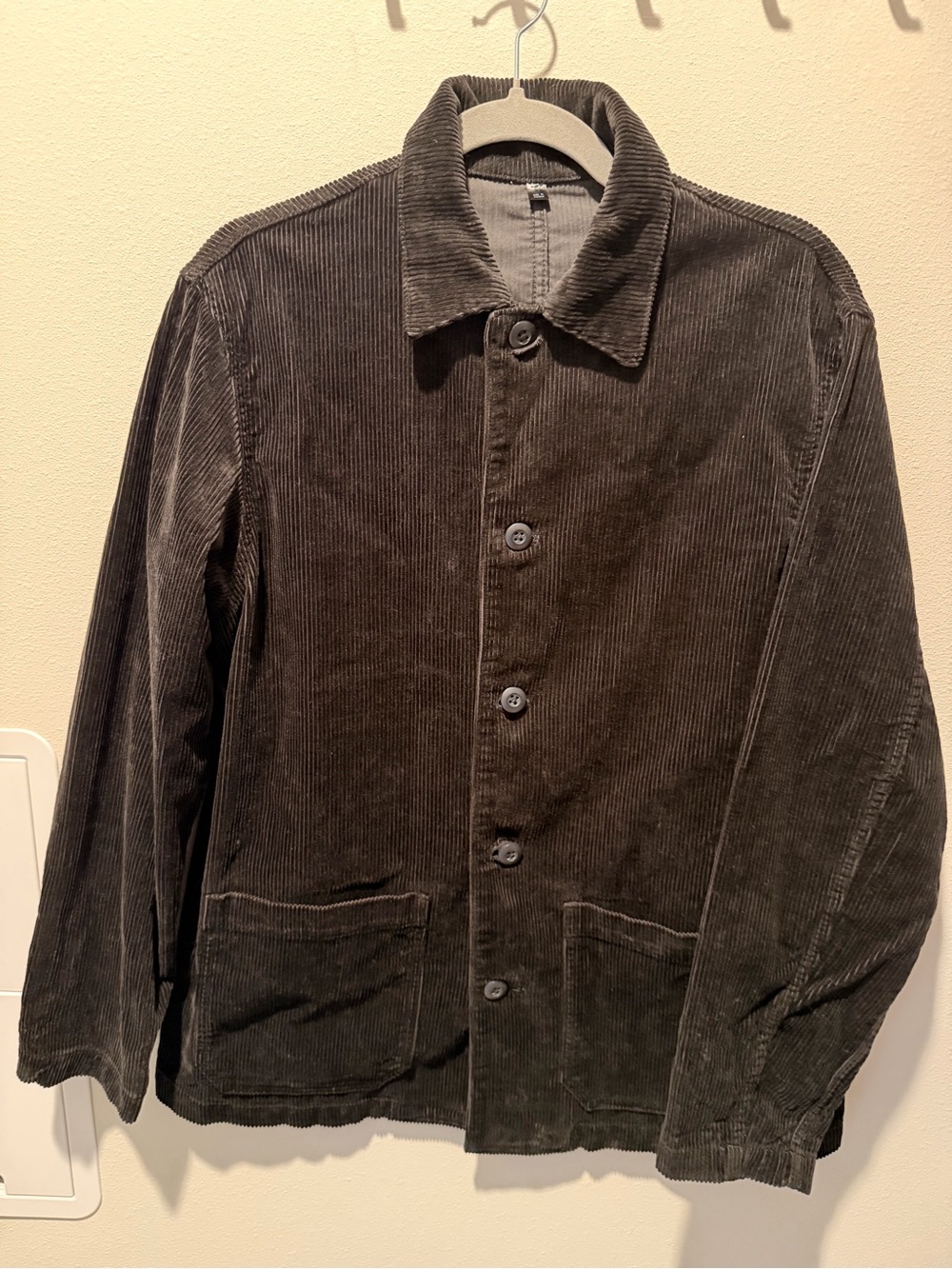 MUJI Corduroy Button-Up Jacket -black